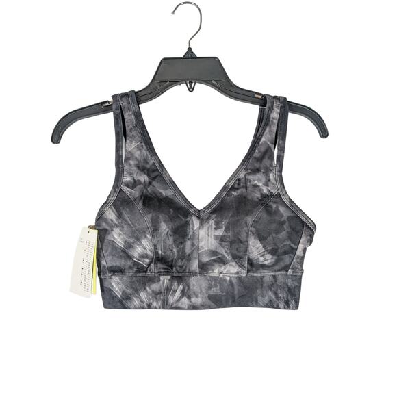 Sports Bra Camo Brushed Tie Dye Print Light Support VNeck All in Motion XS Gray‎ - Picture 7 of 8